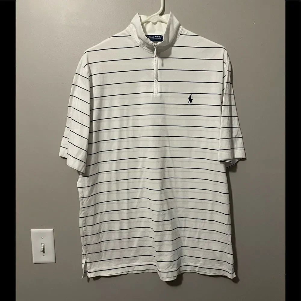 Polo Ralph Lauren Gold short sleeve zip shirt